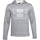 Under Armour Boys Fleece Hoodie (as1, alpha, s, regular, Gray/White/Faded Logo)