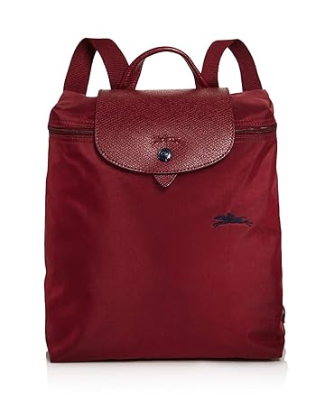 Amazoncom Longchamp Le Pliage Club Nylon Backpack Garnet