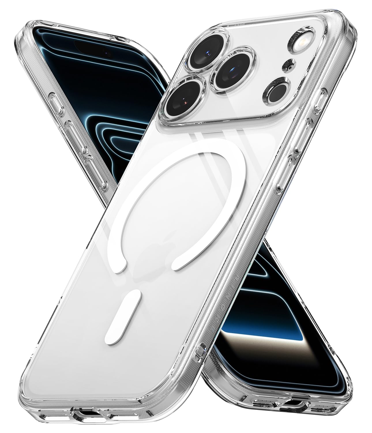 Ringke Fusion for iPhone 17 Pro Case [Compatible with MagSafe] UV Coating for Scratch & Discoloration Resistant, Shockproof Air Pockets - Magnetic Clear