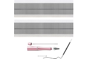 PASISIBICK 100 Pieces Plastic Beadable Pen Refills, 2.44 inch/6.2 cm Black Ink Smooth Writing Pen Refills for Bead Pens DIY PPL Gift(Pack of 100)