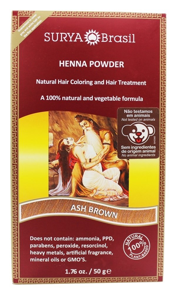 Surya Brasil Products Henna Powder, Ash Brown, 1.76 Ounce
