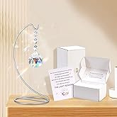 Sympathy Gifts for Loss of Loved One,Memorial Gifts for Loss of Mom Dad,40mm Crystal Suncatcher Idea is Suitable for Bereavement, in Memory, Condolences,Remembrance,with 9 Inch Silver Stand