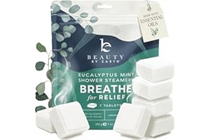 Shower Steamers Aromatherapy - Eucalyptus Essential Oil & Natural Ingredients, Christmas Stocking Stuffers for Men & Women, L