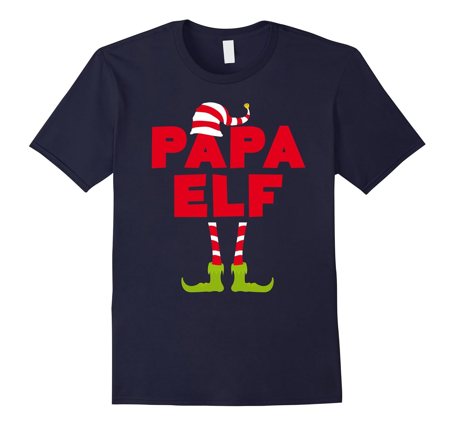 Mens Papa Elf Costume T-Shirt Funny Matching Christmas Shirt-FL