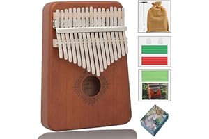 HFLYJPYW Kalimba Thumb Piano 17 Keys, Portable Mbira Finger Piano Gifts for Kids and Adults Beginners