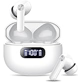 Wekily Wireless Earbuds, Bluetooth 5.3 Headphones LED Power Display, 2025 New Wireless Earphones, 4 ENC Noise Cancelling Mic, HiFi Stereo, 48H Playtime Mini Case IP7 Waterproof for Work & Play