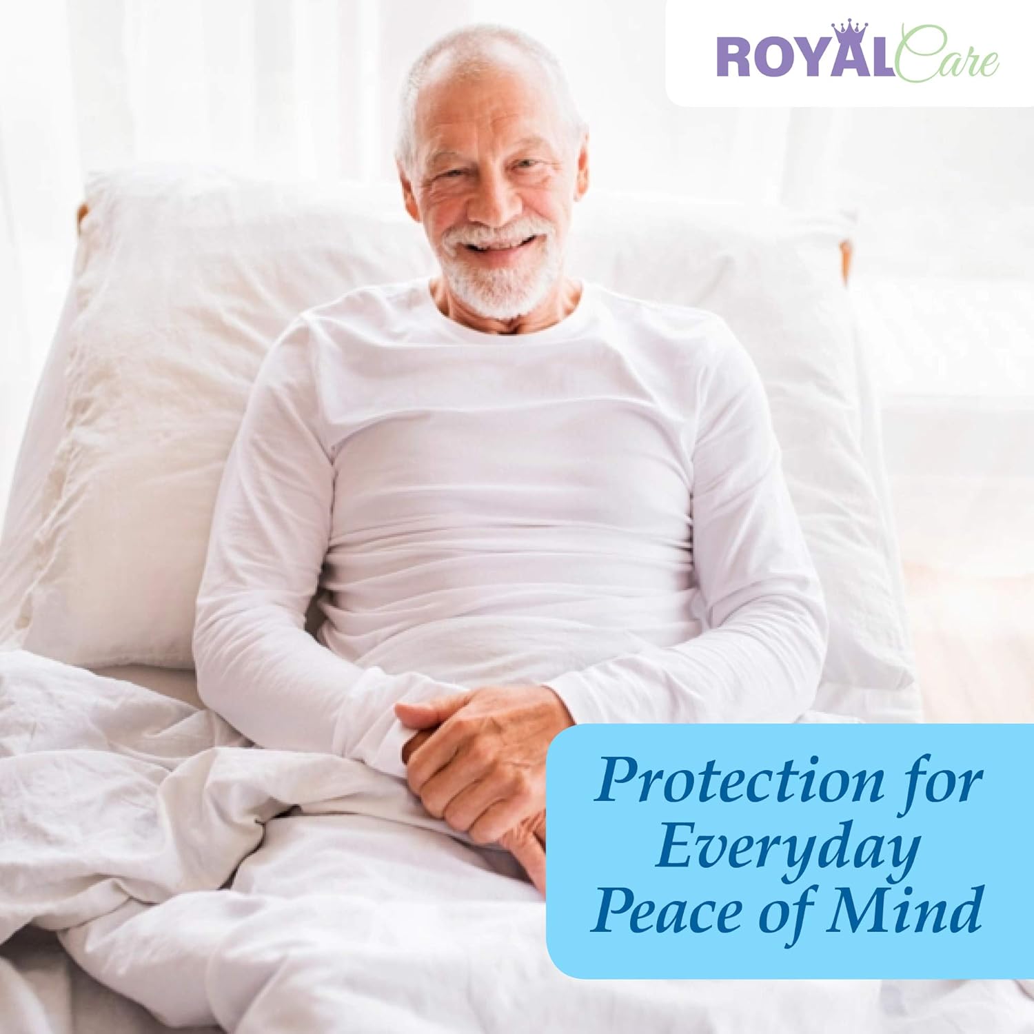 Incontinence Bed Pads - 4 Pack 24” x 36” Reusable Waterproof Mattress Protectors - Highly Absorbent, Machine Washable - for Children, Pets and Seniors - Assorted Colors - Made in USA - Royal Care: Health & Personal Care