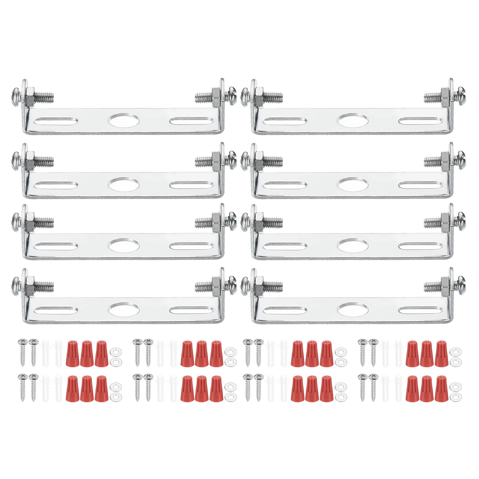 PATIKIL 70mm (2.76") Universal Light Fixture Mounting Bracket Kit, 8 Set Light Crossbar Ceiling Light Plate with Screw for Wall Light Ceiling Light Pendant Chandelier