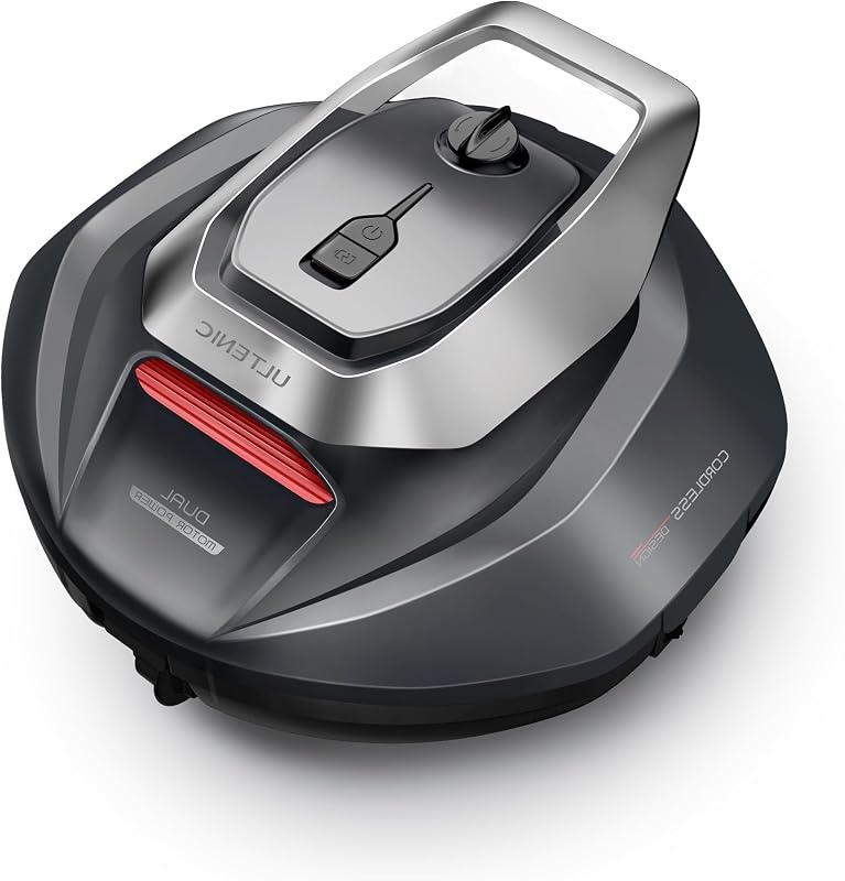 Pooleco 10 Robot Piscina Senza Fili, 90 Minuti Autonomia Robot Per Piscina Intelligente, Parcheggio Automatico, Doppio Motore per Piscine Fuori Terra da 80 ㎡