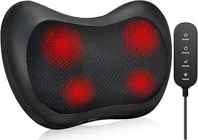 iKristin Back Neck Massager Shiatsu Pillow with Heat Remote Control