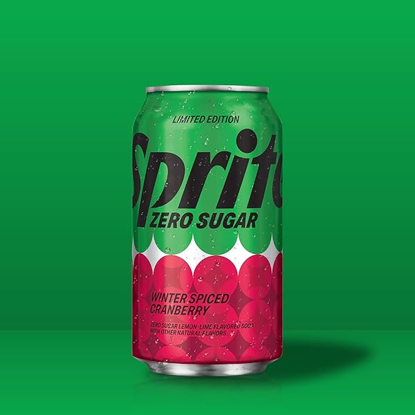 SPRITE WINTER SPICED CRANBERRY ZERO SUGAR SODA POP, 12 FL OZ, 12 PACK