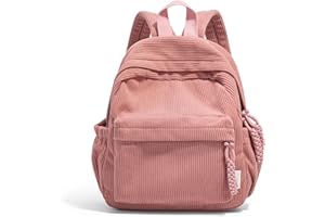 Women's Corduroy Backpack - Casual Daypack with Adjustable Straps & Secure Zipper Closure, Travel, Commuting