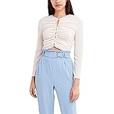 BCBGeneration Women's Long Sleeve Ruched Front Top