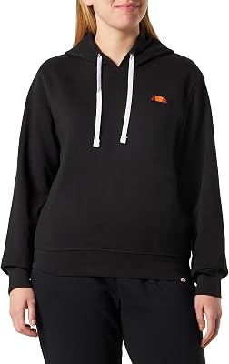 Hoodie Felpa con Cappuccio, Black, S Donna