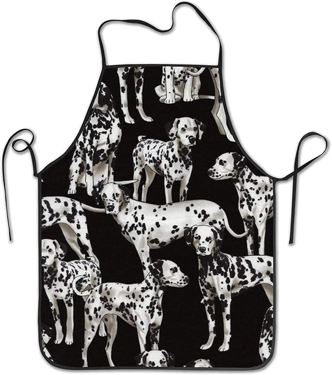 Premium Apron Adjustable Waist Ties, Dalmatians Fat Quarter Dogs Pets
