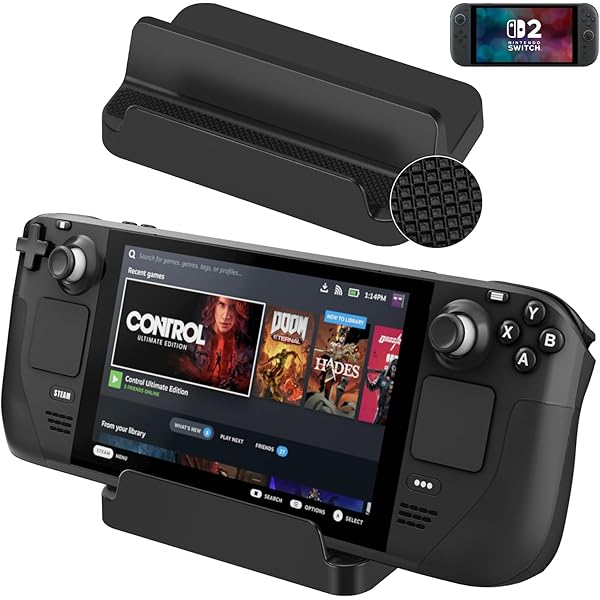 Game Console Holder for Steam Deck, 2 in 1 Power Bank