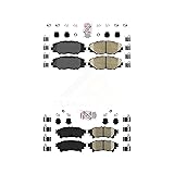 AmeriBRAKES Front Rear Ceramic Disc Brake Pads Kit