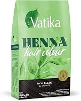Vatika Naturals Henna Rich Black Hair Colour 60g 6x10g Sachets 100% Ammonia Free