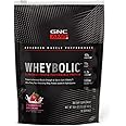 GNC AMP Wheybolic Clinically Proven Protein Powder, 40g Whey Protein, BCAA, Leucine, Increases Muscle Strength, Muscle Building, 3rd Party Tested, Gluten Free, Strawberries and Cream, 10 Servings
