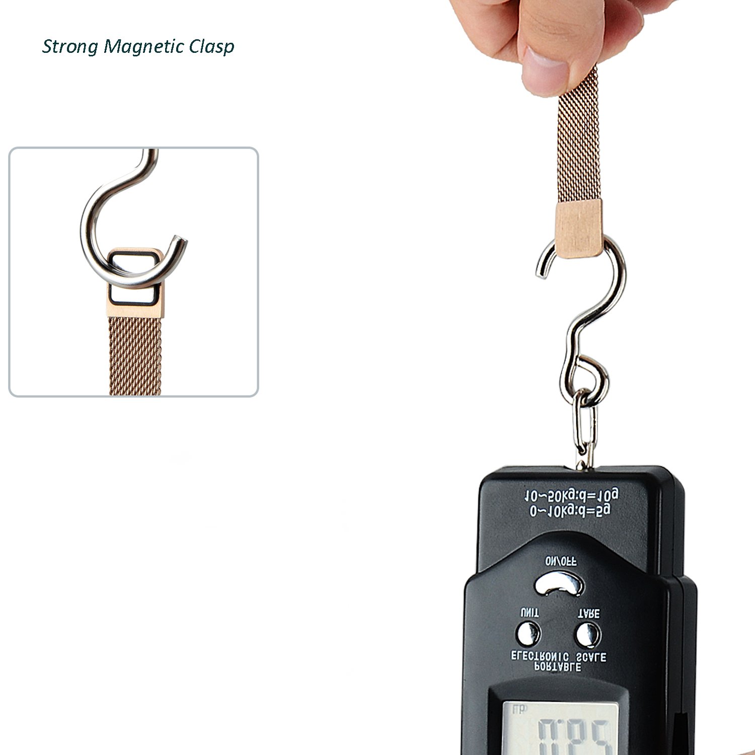 For Fitbit Charge 2 Band, Moobom Milanese Loop Stainless Steel Smartwatch Starp with Magnet Lock for Fitbit Charge 2 Replacement Wristbands (Large)