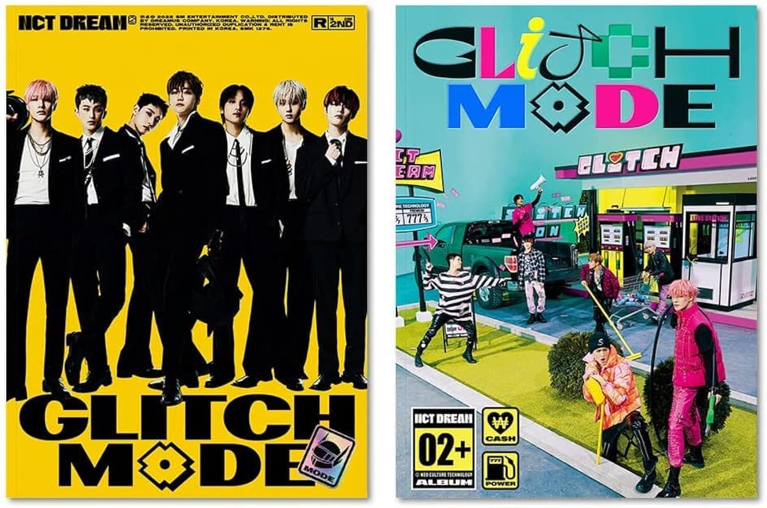 SM NCT DREAM - Glitch Mode [Photobook ver.] 2nd Full Album+Folded Poster+Extra Photocards Set/K-pop Sealed (Random ver.), 190 x 260 x 6 mm