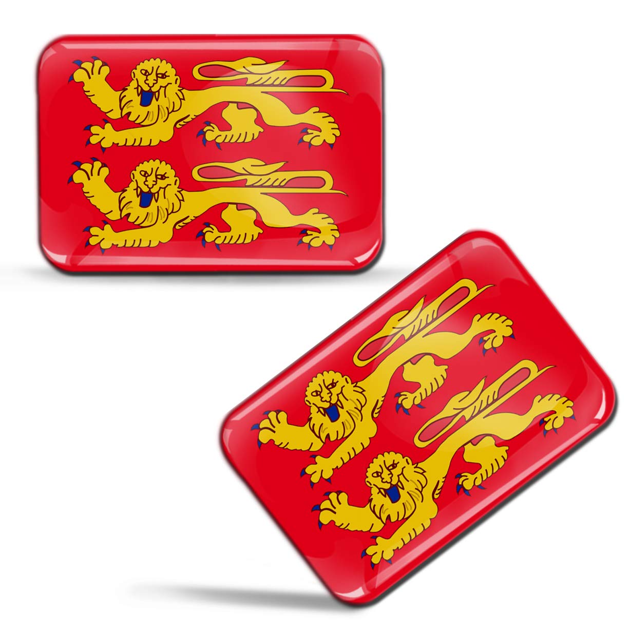 Biomar Labs Country Flag Sticker Set Self Adhesive Vinyl Decals National Flag Stickers Car Motorcycle Laptop Phone Window Interior Exterior (Normandy French Flag F 72)