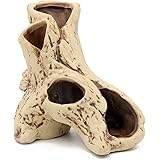 ALEGI Aquarium Tree Stump Hole for Betta Fish, Rock Cave Cichlid Stone Betta Fish Accessories Fish Tank Decorations
