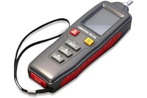 AMTAST Digital Vibration Meter Vibrometer Handheld Vibration Analysis Equipment Acceleration Velocity Displacement Measurement for Moving Machinery