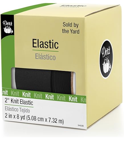 Élastique Tressé Dritz – Noir, Largeur 2.5 Cm – Pour Couture (encolures, Manches, Ceintures) – Lavable En Machine - 10