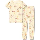 Tebbis Snug-Fitting Unisex Pajamas for Boys & Girls – Soft Modal Fiber Toddler/Little PJs Blue Dino Jammies Size 2T-7