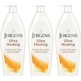 Jergens Ultra Healing Dry Skin Lotion, Hand and Body Moisturizer for Quick Absorption into Extra Dry Skin with Hydralucence Blend, Vitamins C, E and B5, White, 21 oz, Pack of 3