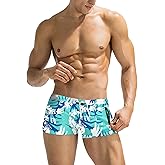 COOFANDY Mens Swim Trunks Swimwear Bathing Suit Swim Brief Square Leg Board Short S-3XL
