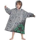 Wearable Blanket Hoodie for Kids Oversized Sherpa Blanket Hoodie for Kids Boys Girls Toddler 2-6YR,Game Controller