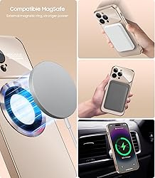 MAKAVO Magnetic for iPhone 13 Pro Case, Built-in