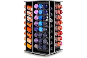 Krafetto Rotating 96 Holes Acrylic Paint Holder Organizer Rack, Craft 2oz Paint Bottle Storage, Large Capacity 360° Rotating 