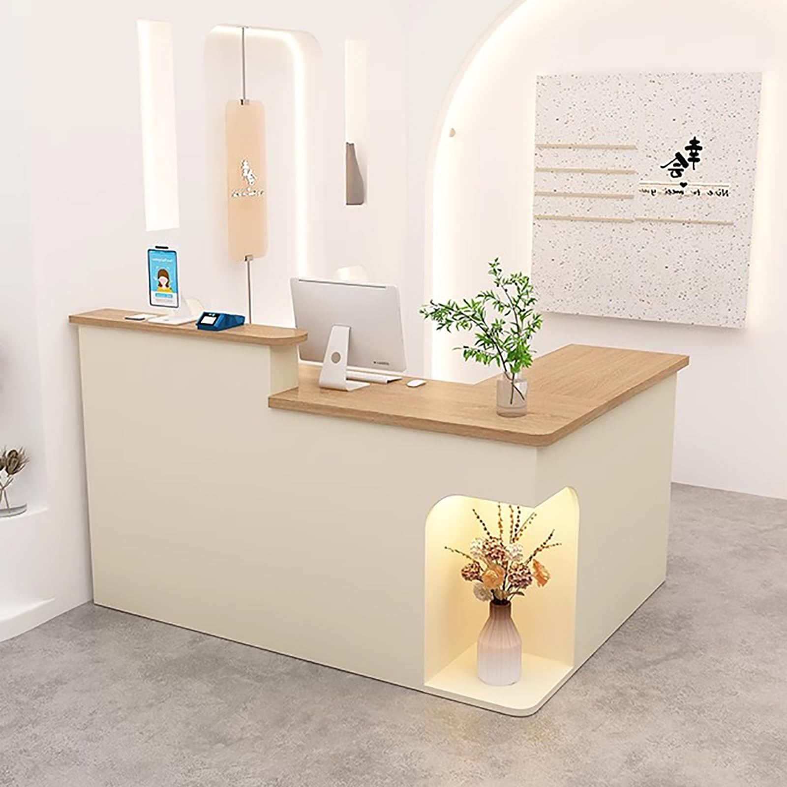 SUZEPER Modern Reception Desk Counter