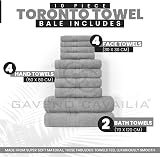 GC GAVENO CAVAILIA Towels 10 Piece Egyptian Cotton Bale Set 4x Face 4x Hand 2x view 3
