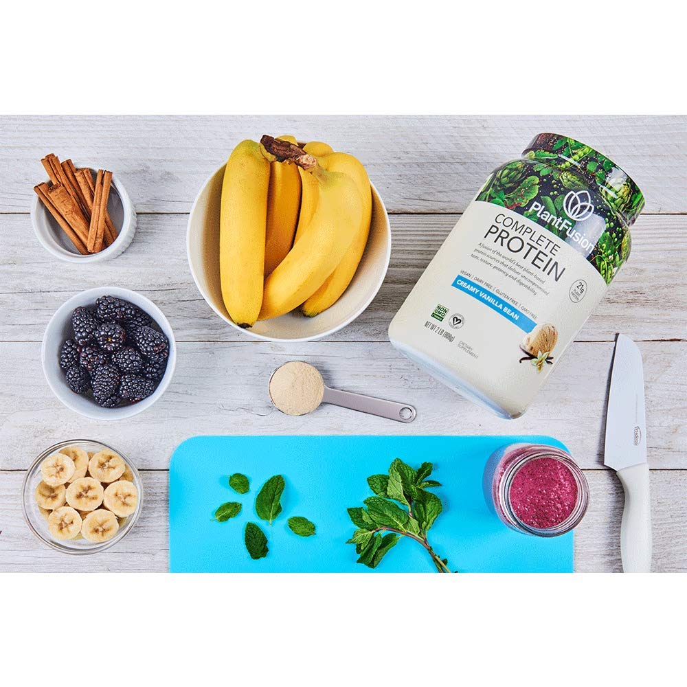 PlantFusion Complete Plant Based Protein Powder, Natural No Stevia, 2