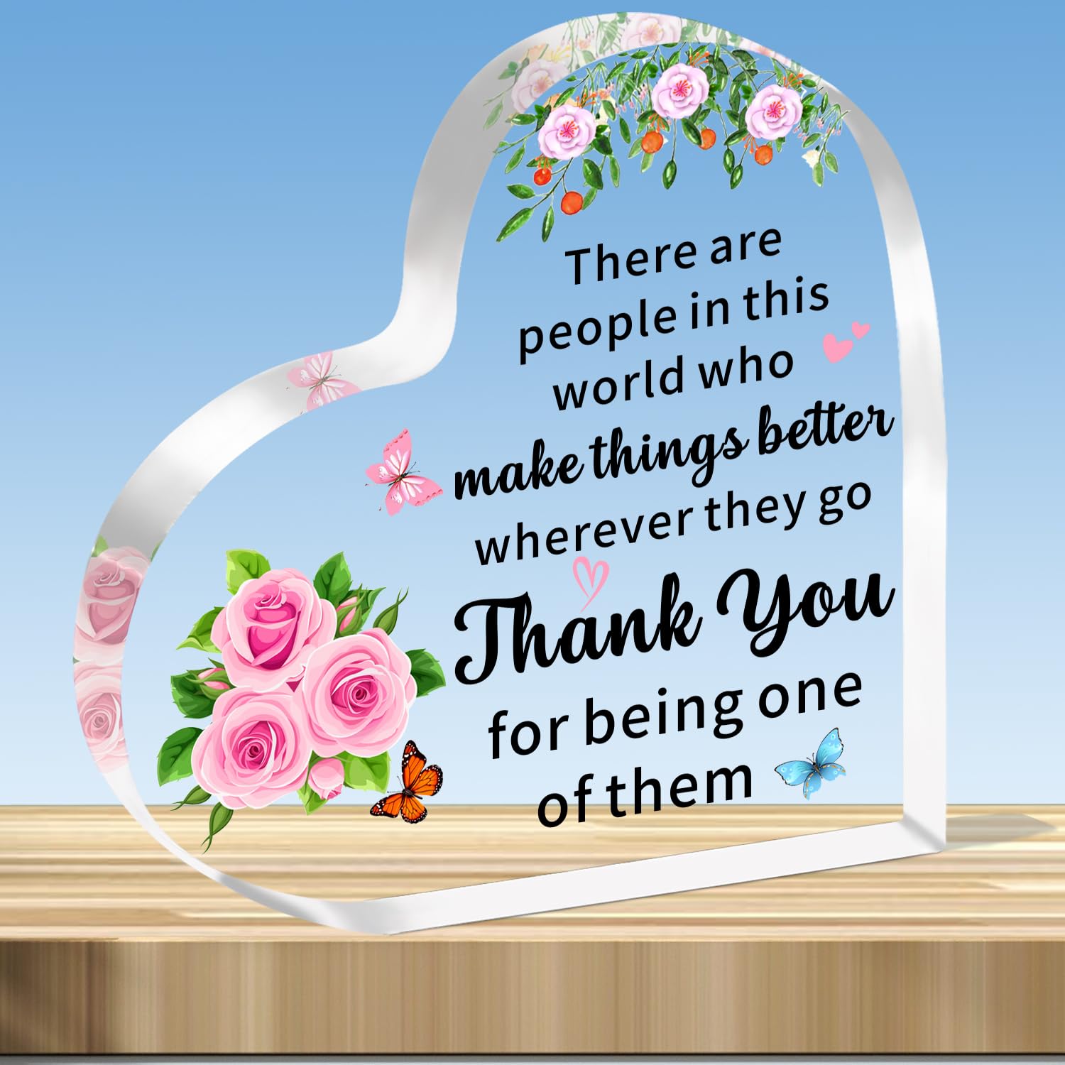 JMIMO Thank You Gifts for Women, Appreciation Gifts for Women Grateful Gifts Acrylic Heart Keepsake for Female Colleague Teacher Boss Volunteer Nurse Doctor Manager Director Superior