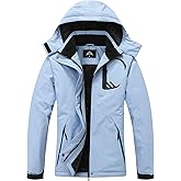 MOERDENG Women's Grey Winter Ski Jacket