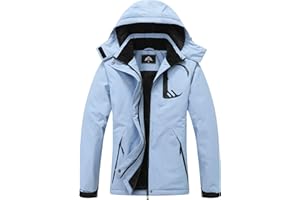 MOERDENG Women's Grey Winter Ski Jacket