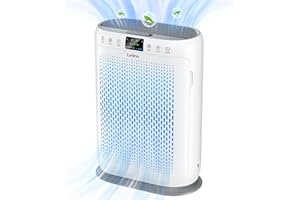 Air Purifiers for Home Large Room up to 2400sq.ft, LUNINO H13 HEPA Air Filter with PM 2.5 Display Air Quality Sensors, Aromatherapy Function, Air Cleaner for Dust, Smoke, Dander, Pets Hair, Pollen
