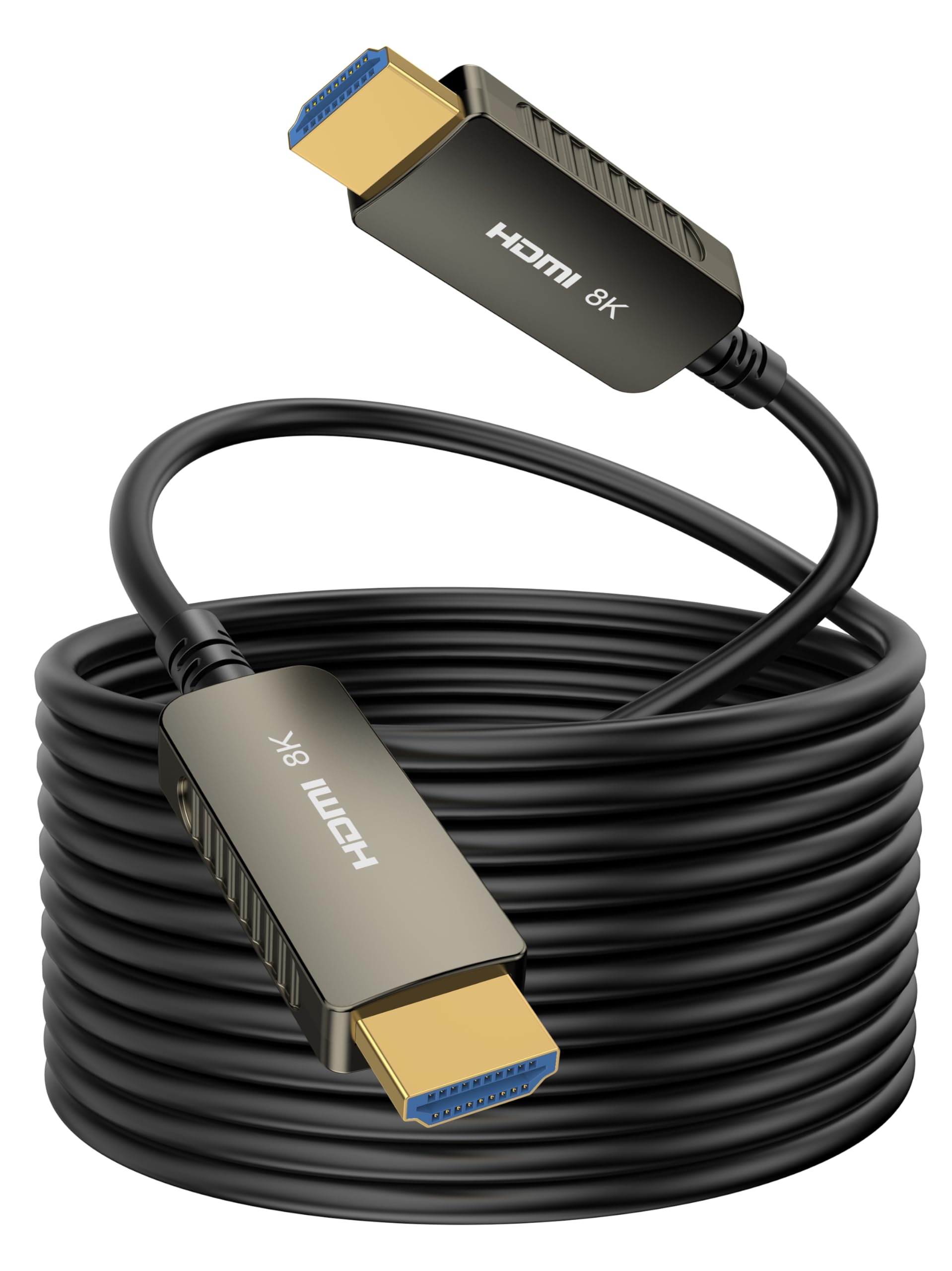 SOEYBAE 8K HDMI Fiber Optic Cable 10m, HDMI 2.1 Cable 48Gbps Support 8K@60Hz, 4K@120HZ, 4320p, 4:4:4, Flexible for HDTV, PC, TV, PS5