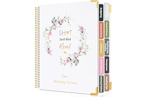 ROXBURGH Wedding Planner Book and Organizer-176 Pages Bridal Wedding Planning Book with Sticker Checklists and Calendars for Bride To Be, Unique Engagement Gifts for Newly Engaged Couples