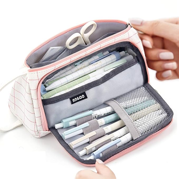 Large Capacity Pencil Case Durable School Student Pen Holder Organizer