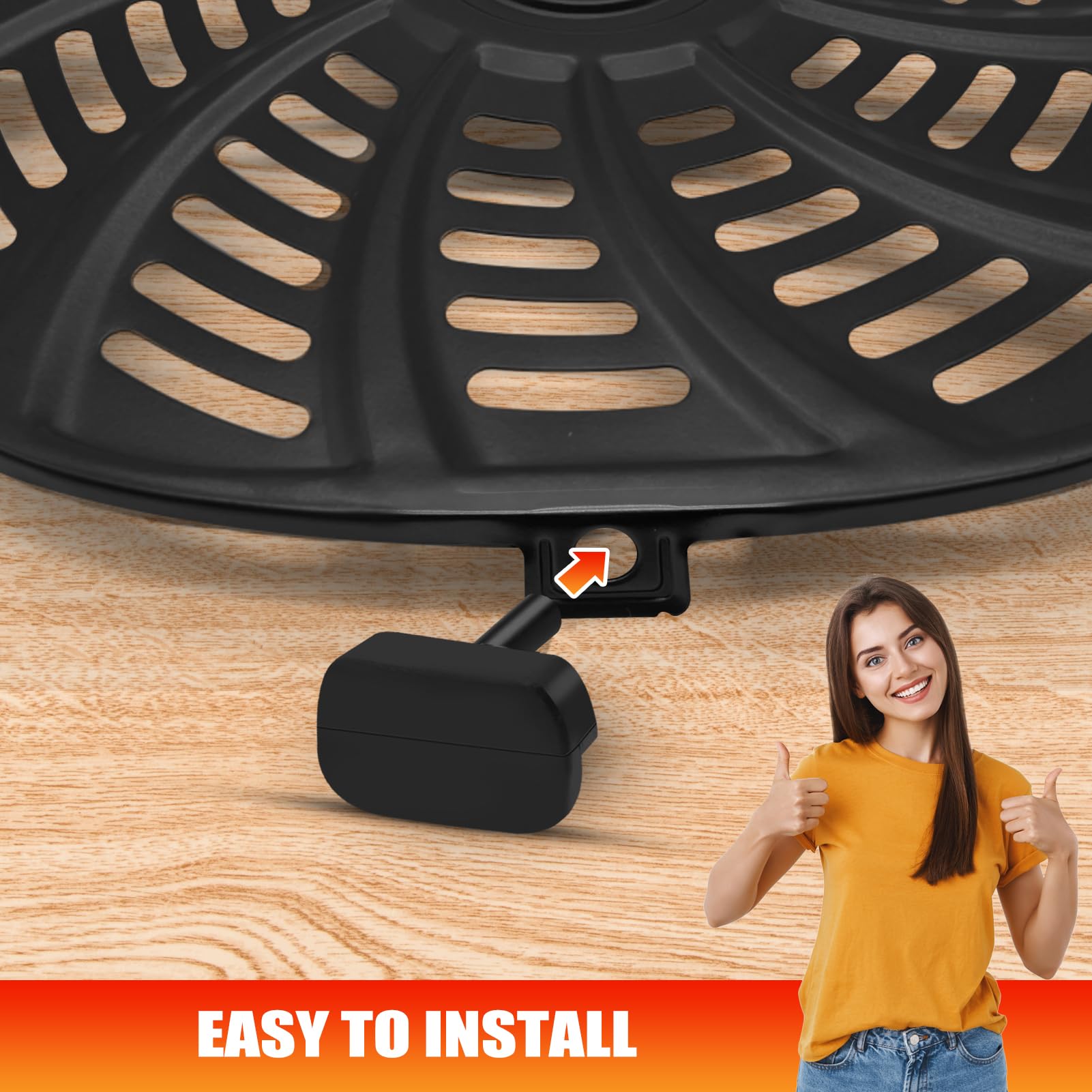 Air Fryer Rubber Feet for Gourmia GAF686 GAF798 GAF838 Air Fryer Oven etc, 4 PCS Heat Resistant Food Grade Anti-scratch Silicone Air Fryer Replacement Parts Tabs Tips Accessories Covers