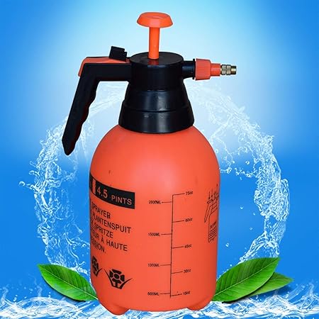 ONPRIX Garden Pump Pressure Sprayer,Lawn Sprinkler,Water Mister,Spray Bottle for Herbicides, Pesticides, Fertilizers, Plants Flowers(Color Orange)