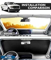BIBLOZ Car Windshield Sun Shade for Ford F150