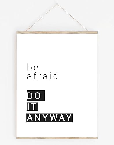 Amazon Com Be Afraid Do It Anyway Motivational Word Wall Art Print 11x14 Unframed Print Great Wall Decor For Home Office Workplace Gym School And Dorm Handmade