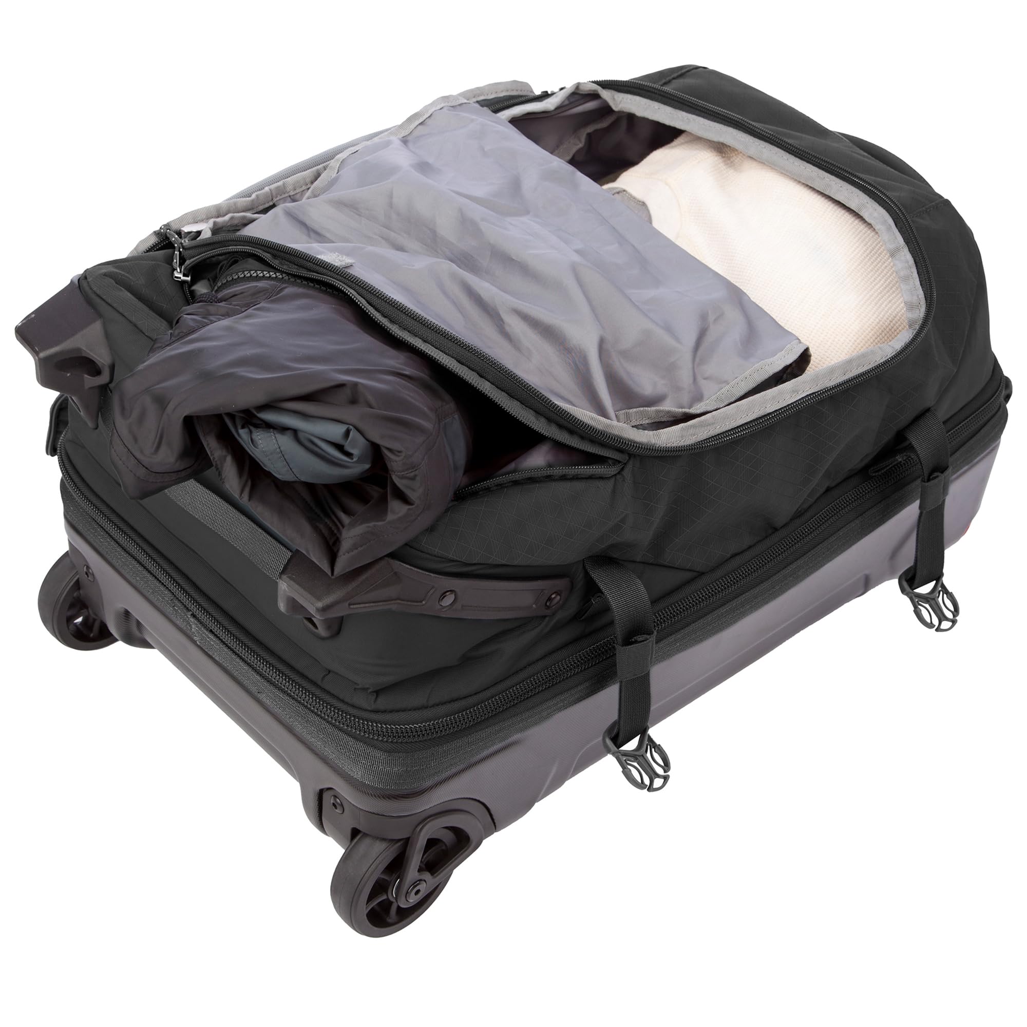 Eddie Bauer Expedition 22 Duffel Bag 2.0 - Lightweight Travel Luggage Made From Rugged Polycarbonate and Nylon, Black